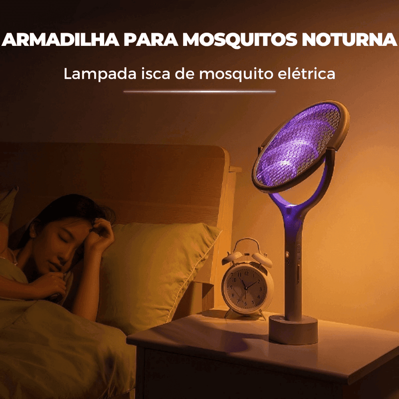 Raquete Eléctrica Mata Mosquito 2 em 1 - Fast Shocker®